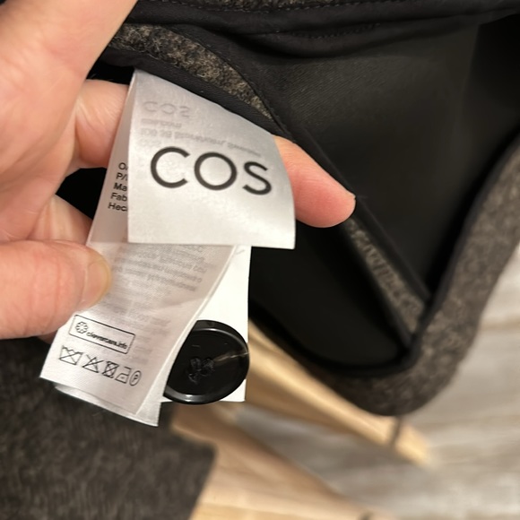 COS HERRINGBONE PEA COAT 6 NWT - Picture 10 of 17